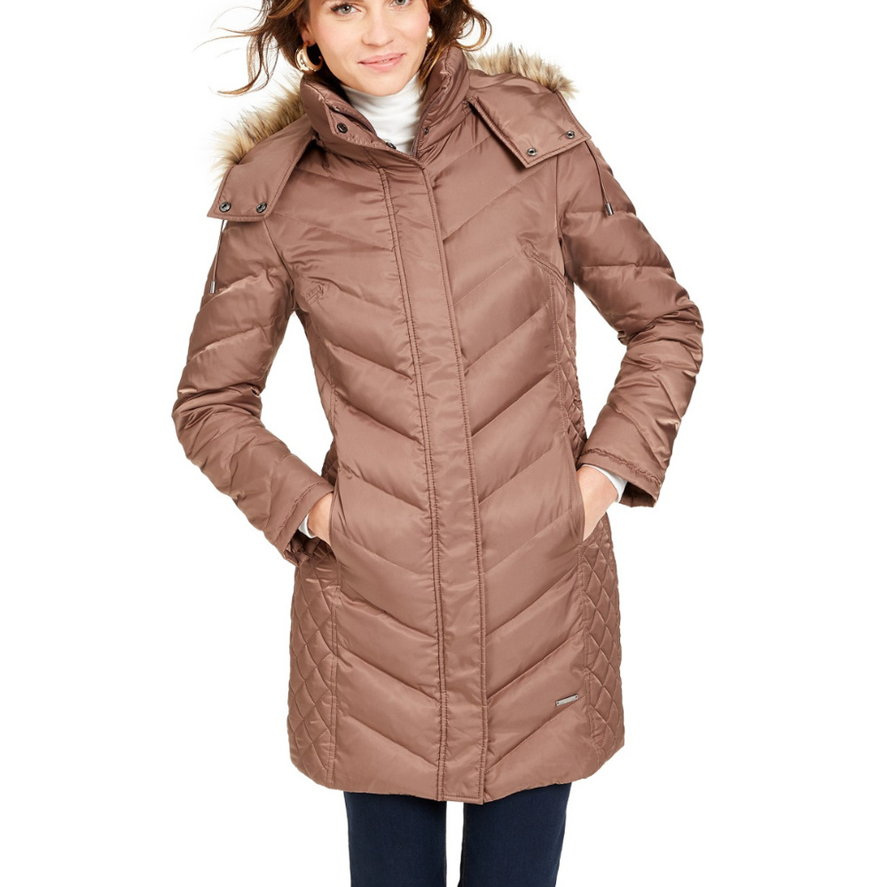 NEW Kewnneth Cole Hooded Down Puffer Coat XL